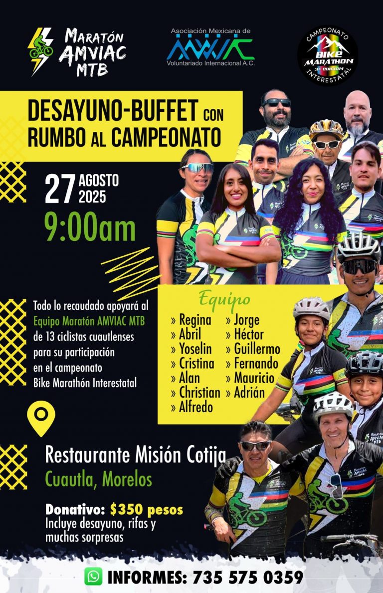 Poster Desayuno Equipo Maratón Amviac MTB 2025